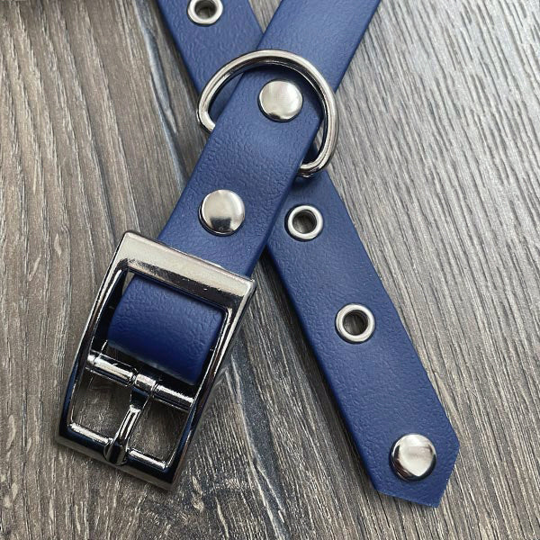 Navy Blue Waterproof Dog Collar