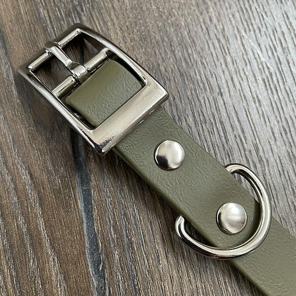 Olive Green Waterproof Dog Collar