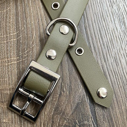 Olive Green Waterproof Dog Collar