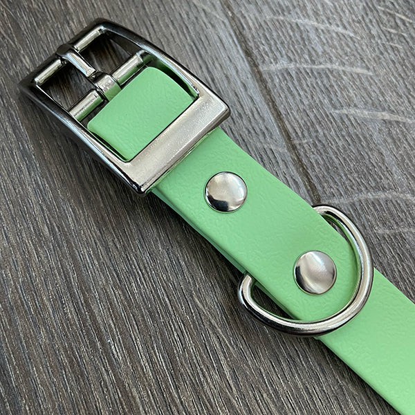 Pastel Green Waterproof Dog Collar