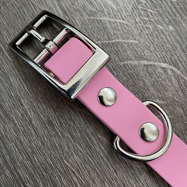 Pastel Pink Waterproof Dog Collar