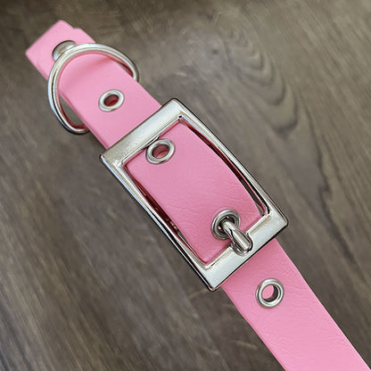 Pastel Pink Waterproof Dog Collar