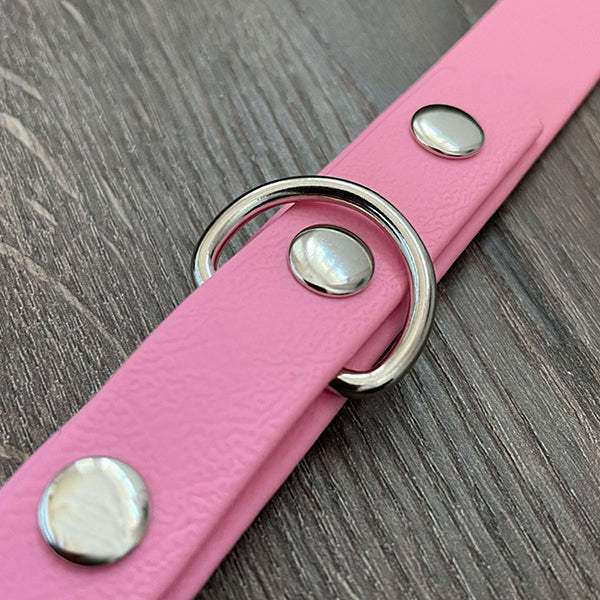 Pastel Pink Waterproof Dog Collar