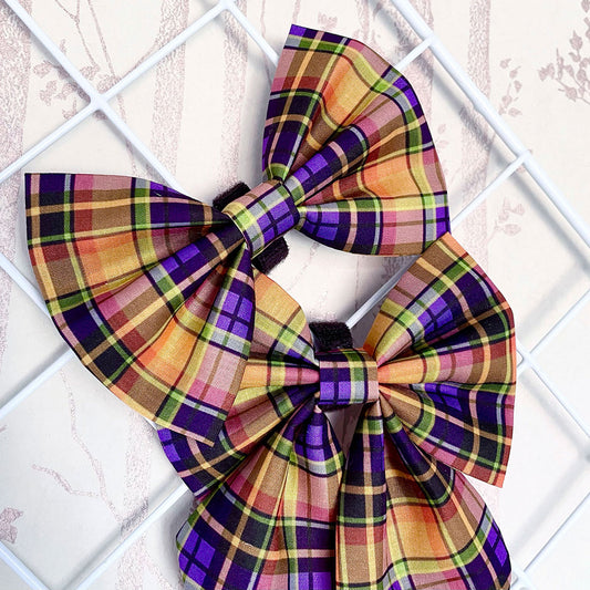 Perfectly Wicked Tartan Dog Bow Tie and Sailor Bow