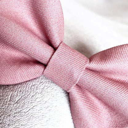 Pink Denim Dog Bow Tie