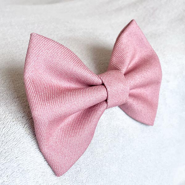 Pink Denim Dog Bow Tie