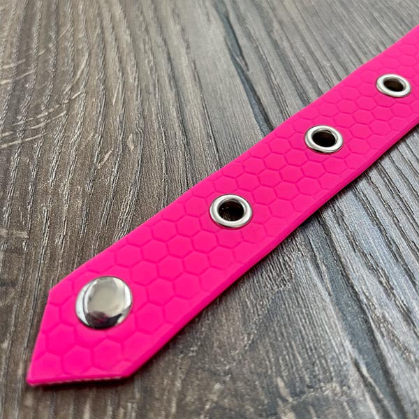 Pink Pastel Hex Waterproof Dog Collar