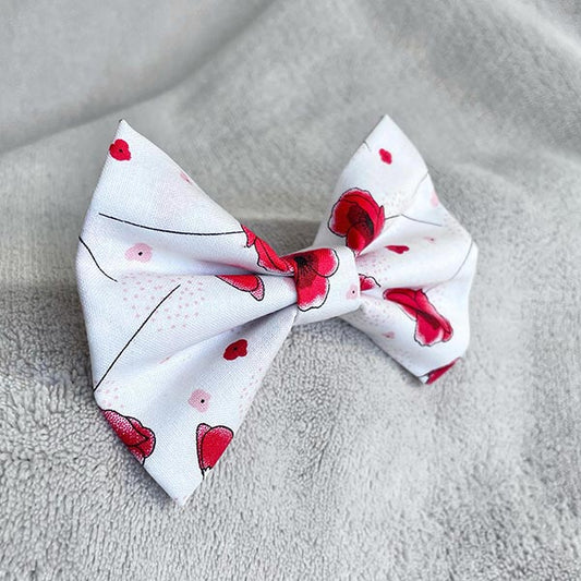 Poppy Fields Dog Bow Tie