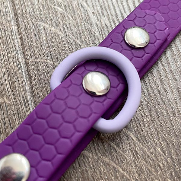 Purple Pastel Hex Waterproof Dog Collar