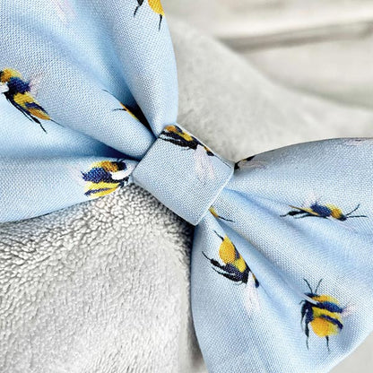 Queen Bee Blue Dog Bow Tie