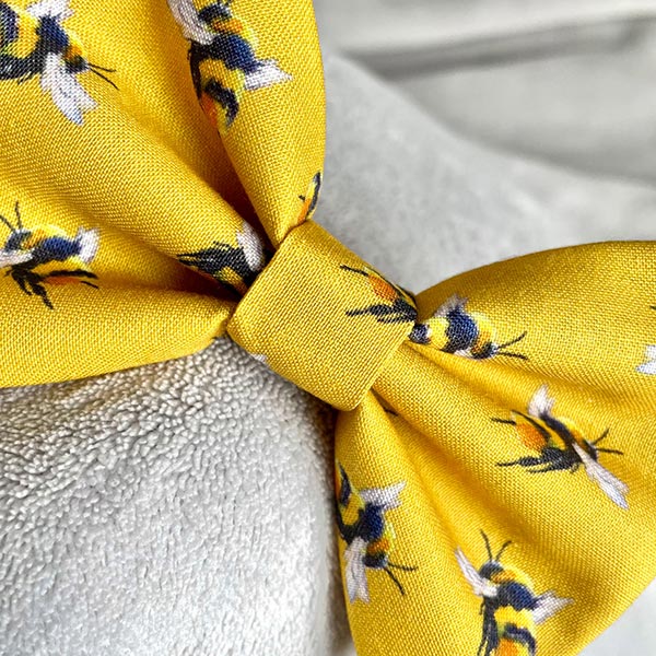 Queen Bee Yellow Dog Bow Tie