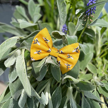 Queen Bee Yellow Dog Bow Tie