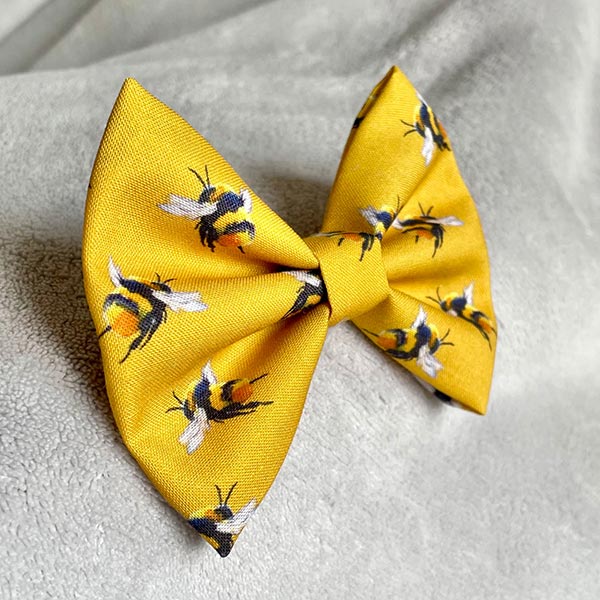 Queen Bee Yellow Dog Bow Tie