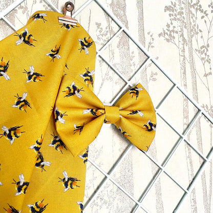 Queen Bee Yellow Dog Bow Tie