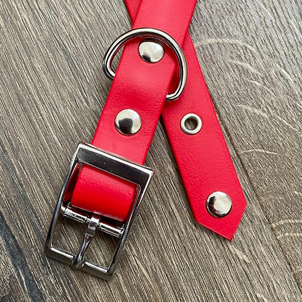 Red Waterproof Dog Collar