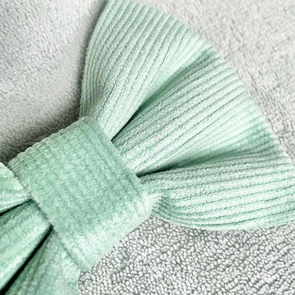 Sage Green Corduroy Dog Bow Tie