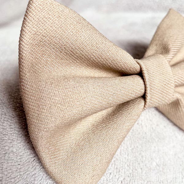 Sand Denim Dog Bow Tie