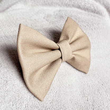 Sand Denim Dog Bow Tie