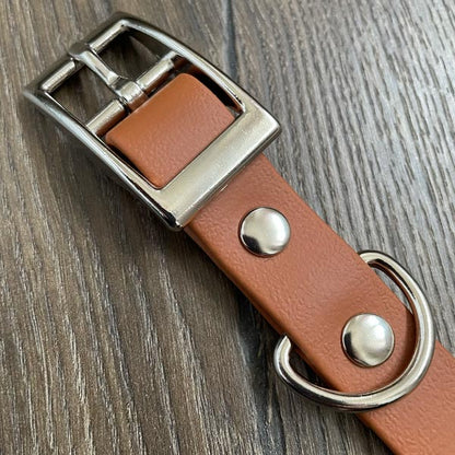 Tan Brown Waterproof Dog Collar