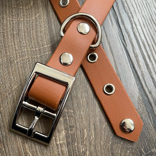 Tan Brown Waterproof Dog Collar