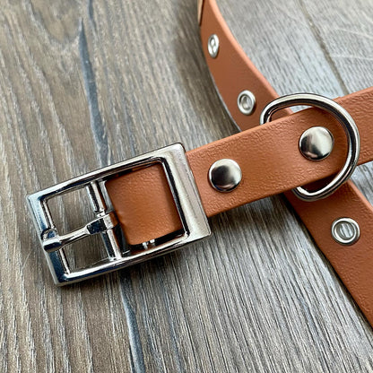 Tan Brown Waterproof Dog Collar