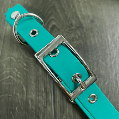 Teal Blue Waterproof Dog Collar