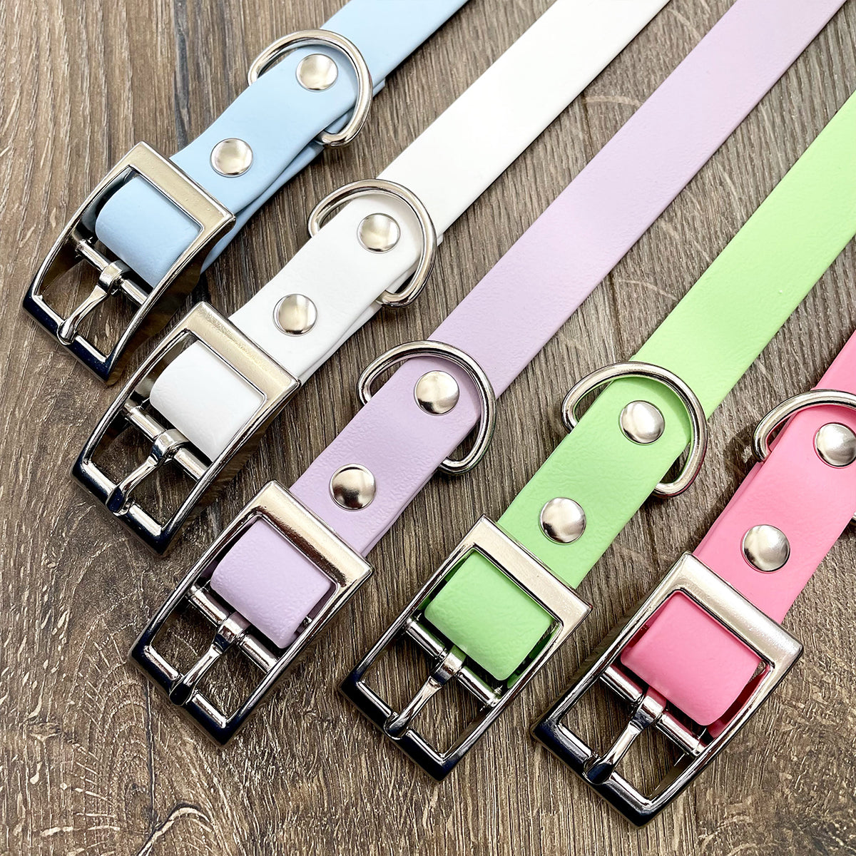 Pastel Pink Waterproof Dog Collar