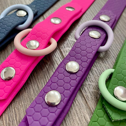 Green Pastel Hex Waterproof Dog Collar